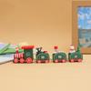 Decoraciones navideñas transfronterizas de tren pequeño, regalos navideños para niños, adornos de escritorio para ventana, pequeños regalos de madera al por mayor