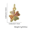 Venda Quente Transfronteiriça Cobre Microincrustação Joias Femininas Mini Pequeno Pingente Colorido Estilo Luxo Leve Colar Versátil Joias