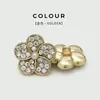 Botones Metálicos de Flor con Perlas y Diamantes de Lujo Ligero para Camisa de Mujer Cárdigan Tejido con Botones de Diamantes Botones para Traje de Abrigo