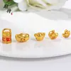 Lingote Chapado en Oro de Alta Calidad Colgante para Riqueza y Prosperidad, Accesorios Chapados en Oro Versátiles para Pulsera y Collar al por Mayor