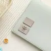 Etiqueta de Couro de Microfibra Desenho Animado, Etiqueta de Couro Estampada, Patch para Roupa, Etiqueta de Couro para Roupa de Boneca Pet DIY, Etiqueta de Urso com Rosto Sorridente