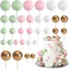 Bolas Decorativas Populares para Bolo Transfronteiriças 32 Peças Combinação de 4 Cores Festa de Aniversário Decoração de Bolo de Casamento Plug-in Estoque Pronto