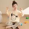 Pijama Nuevo para Niñas 2024 Primavera y Otoño Traje Delgado de Manga Larga Niñas Dibujos Animados Lindo Princesa Ropa para el Hogar