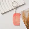 Chaveiro Mini Pente Criativo de Acetato Pingente de Moda Fofo Antiestático Portátil Pequeno Pente Pente para Cabelo