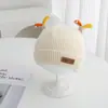 Sudadera con capucha de monstruo tentáculo tridimensional para niños de otoño e invierno, gorro de punto acanalado cálido, gorro lindo a prueba de viento y frío para niños y niñas