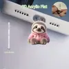 Protetor de Poeira para Celular Gato Raivoso Acrílico Popular Transfronteiriço 2D Pingente Tipo-C Fofo