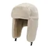 2026 Cálido de Invierno Hombres y Mujeres Sombrero Lei Feng Protección contra el Frío Exterior Piel de Conejo Moda Casual Ciclismo Cortavientos Protección para los Oídos Sombrero de Algodón