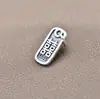 Yiluya Pulseira Pingente Tag Quadrada Fosca Prata 925 Pingente de Pulseira Acessórios de Joias Artesanais DIY Venda por Atacado