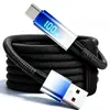 Cable de datos de carga súper rápida PD con pantalla digital en tiempo real y función de apagado automático, compatible con dispositivos Apple, Huawei, Samsung, Xiaomi, Honor y VIVO