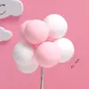 Decoración de pastel de moda, juego de adornos de decoración de pastel de conejito rosa para accesorios de pastel de cumpleaños rosa de niñas