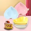 Cuenco Irregular Innovador Plato Dibble de Cerámica Bol para Postre Corazón de Melocotón Color Caramelo Bol de Amor Bol para Snacks y Arroz del Hogar