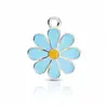Pendente Gato Preto e Branco Flor Gotejante de Óleo Venda Quente Transfronteiriça Liga de Zinco Brincos Pulseira Chaveiro Acessórios de Joias DIY