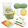 Pacote de Material de Crochê Atacado Boneca de Lã Pura Feita à Mão Tricô Crochê Material Dinossauro Verde Conjunto de Decoração DIY