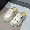 Zuecos de Suela Gruesa Eva para Mujer, Nuevo Estilo Primavera y Verano Zapatos Birkenstock, Antideslizantes, Resistentes al Olor, Simples y Versátiles, Medias Pantuflas de Punta Cerrada