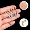 Tornillos de Doble Cabeza de Acero Inoxidable Hensen Estrella Corona de Circonita Micro-Pavimentada Clásico Versátil Piercing de Cartílago Clavos de Hueso del Oído