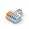 Conector de Fio Pct Universal Alta Corrente Bloco Terminal Rápido Lâmpada LED Dois Entradas Dois Saídas Pressionador Paralelizador