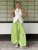 Calça Harem de Algodão Puro Transfronteiriça Moda de Rua Europeia e Americana Outono 2025 Casual Preguiçosa de Perna Larga Longa Calça Harem Solta para Mulheres