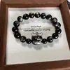 Pulsera de Dibujos Animados Plata Natural Obsidiana Gato Gatito Pulsera Hello Kitty Niña Estudiante Regalo de Cumpleaños