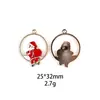 Papá Noel Copo de Nieve Pingüino DIY Aleación Esmalte Accesorios Accesorios para el Cabello Llavero Colgante