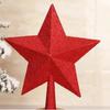 Estrella para la Punta del Árbol de Navidad Estrella de Cinco Puntas Decoración de Polvo Dorado Colgante Tridimensional Adornos para el Árbol de Navidad Suministros de Decoración de Ambiente Venta al por Mayor