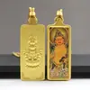Colar Pequeno Thangka Portátil com Doze Signos do Zodíaco, Buda, Deus Amarelo da Riqueza, Tara Verde, Zhaliram e Pingentes de Mahakala