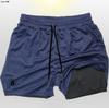Explosivos AliExpress Serie Araña 2 en 1 Pantalones Cortos Dobles para Hombre Fitness Deportes Pantalones Cortos de Entrenamiento para Hombre Secado Rápido