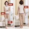 Ropa interior térmica para mediana edad y ancianos, traje con parche de cachemira y seda, femenino, engrosado, forrado de felpa, madre, cuello medio, soporte de cintura delgado, base