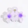 Clip de Resina de Doble Flor de Gelatina de Venta Caliente Transfronterizo Pasador de Gama Alta en la Parte Posterior de la Cabeza Accesorios para el Cabello de Frangipani para Vacaciones de Verano