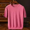 Camiseta de manga corta para hombre estilo coreano moderna cuello redondo manga corta primavera y otoño ropa ajustada para hombre suéter guapo