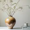 Nuevo Jarrón de Gres Estilo Chinoiserie, Adornos Cerámicos Retro Estilo Wabi-sabi para Hotel B&b, Decoraciones para Sala de Estar del Hogar, Macetas de Cerámica Antigua