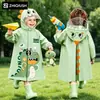 Impermeables infantiles de nuevo estilo, diseñados para estudiantes de preescolar y primaria, adecuados tanto para niños como para niñas, portátiles y que brindan protección de cuerpo completo contra la lluvia intensa.
