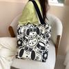 Bolso de lona literario de moda para mujer 2024 nuevo de gran capacidad para estudiantes bolsa para libros bolso de hombro bolsa de tutorial una generación de pelo
