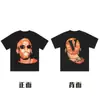 [Transfronterizo 220g] Marca Trendy Americana Vlone Jerry Big V Camiseta Casual Calle Alta Calle Street Pareja Manga Corta Vtg