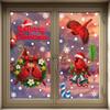 Adesivos de Natal Transfronteiriços Guirlanda de Pássaro Vermelho Adesivos Eletrostáticos Suprimentos de Natal Caixa de Presente Adesivos de Vidro de Floco de Neve