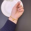 Nuevo Pulsera de Oro Arena de Vietnam Marea Nacional Método Antiguo Jiyan Pequeño Oro Tuo Fat Fu Pulsera Joyería de Cobre Chapado en Oro de Lujo Ligero para Mujer