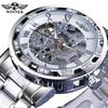 Una generación de relojes T-Winner con correa hueca, relojes mecánicos manuales para hombre, relojes casuales con correa de acero, relojes mecánicos para hombre