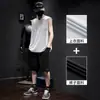 Traje Esportivo de Seda Gelada de Verão para Homens, Secagem Rápida, Fresco e Respirável, Regata Fina, Regata de Corrida, Traje Esportivo e de Lazer