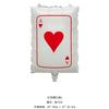 Globo de Película de Aluminio con Forma de Dólar Transfronterizo Cartas de Póquer Corazones Rojos Ciruela Corazones Negros Globo Decoración para Fiesta Temática Ktv