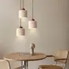 Moderna lámpara colgante pequeña de travertino amarillo para mesita de noche estilo wabi-sabi japonés dormitorio vintage casa de huéspedes entrada comedor retro nórdico