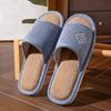 Pantuflas de Lino para Hombre Cuatro Estaciones Hogar Casa Antideslizantes Cómodas Uso Cuatro Estaciones Parejas Pantuflas de Lino Algodón para Mujer Primavera y Otoño