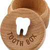 Caja de Almacenamiento de Madera para Niños Niñas Almacenamiento de Dientes de Bebé Caja de Recuerdos Madera Maciza Recolección de Cabello del Cordón Umbilical del Bebé Caja de Recuerdos