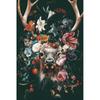 Mural Escandinavo Flor Animal Tigre Leão Pôster e Impressão Mural Sala de Estar Pintura em Tela Pintura Decorativa Core