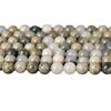 Pulsera de cuentas sueltas de piedra de grano de madera verde natural, cadena de cuentas semiacabada, joyería de bricolaje con cuentas de hierba verde, accesorios de cuentas al por mayor