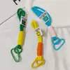 Corda de nylon colorida corda trançada mochila outdoor cordão chaveiro pingente mosquetão bolsa para celular cordão de mão pingente