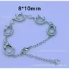 Plata S925 Soporte Vacío Pulsera de Cobre Blanco Puro Soporte Vacío Chapado en Platino Procesamiento de Incrustación de Piedras Preciosas Fábrica DIY Leidezhu