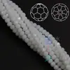 Suministro directo de fábrica 2/3/4 mm Jade Porcelana Bolas de 32 caras material para ensartar a mano cuentas de cristal cuentas de esquina multicorte