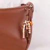 Colgante de Cuentas de Madera Natural con Cordón de Semillas que Cumplen Deseos, Cristal de Piedra de Valor, Adorno de Cuerda Tejida a Mano, Cuerda Colgante de Calabaza para Reunir Energía