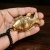 Artesanía de Adorno de Carpa Atrae Fortuna de Latón para Riqueza y Prosperidad