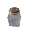 Pote de Armazenamento de Boca Larga Quadrado de Vidro Transparente 250ml para Alimentos Secos, Garrafa para Desejos, Pote para Armazenamento de Especiarias