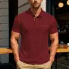 Camiseta de manga corta para hombre de talla europea, nueva de verano, superventas europea y americana de Temu, polo deportivo casual de comercio exterior